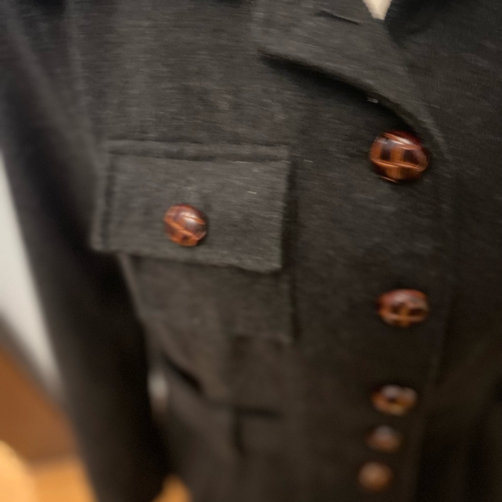 Ladies Wool Button Down Belted Jacket - image 3